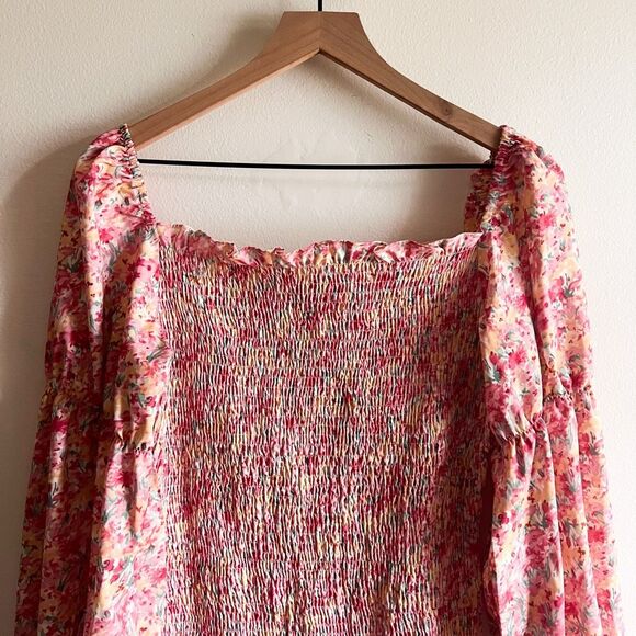 Revolve SNDYS Courtney Floral Smocked Dress Size 10 - Picture 3 of 6